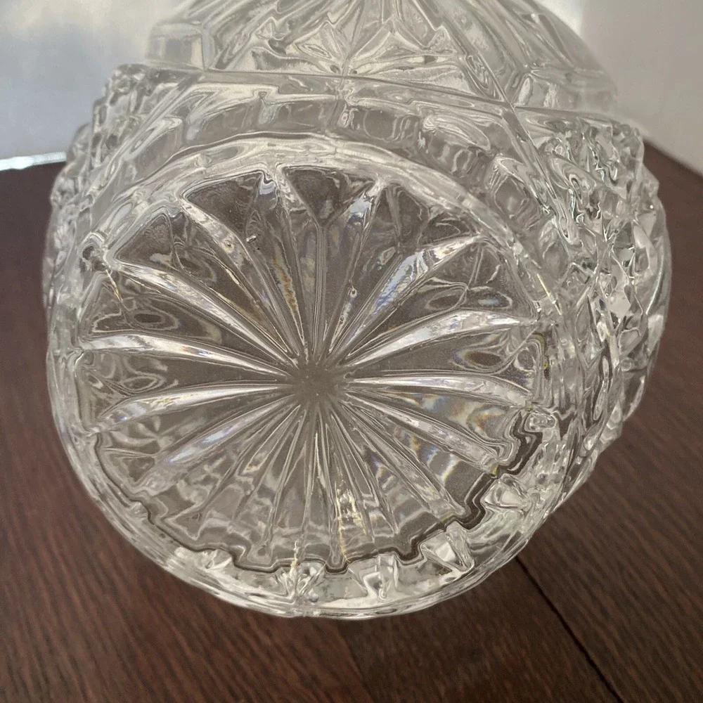 Vintage Crystal Decanter with Stopper Cut Glass Prism‎ 16